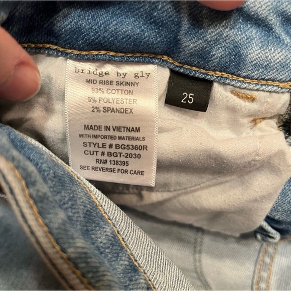 Bridge by gly Mid Rise Skinny Jeans Size 25 - Picture 5 of 5